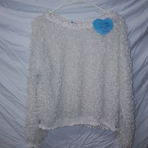 She + Sky white long Sleeve Sweater